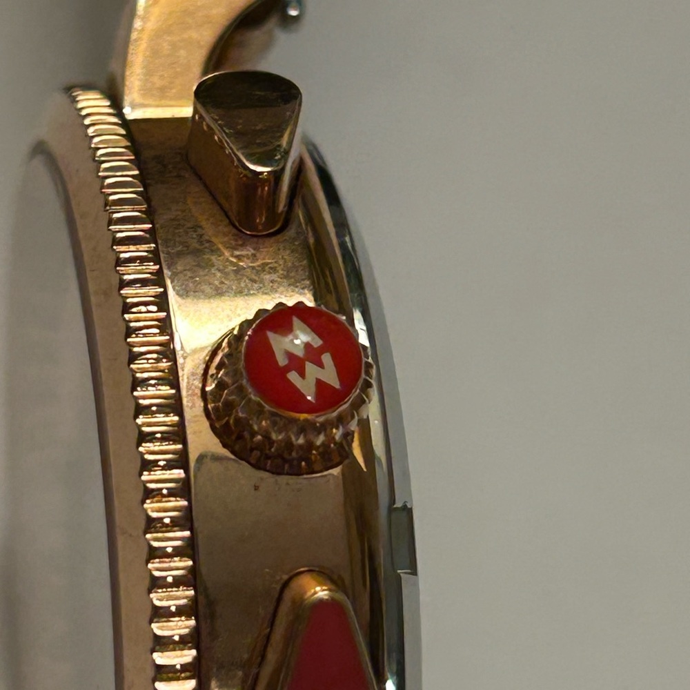 Michele Rose Gold Diamond Bezel Chronograph Watch with White Dial/ 96 Diamonds - Picture 10 of 13